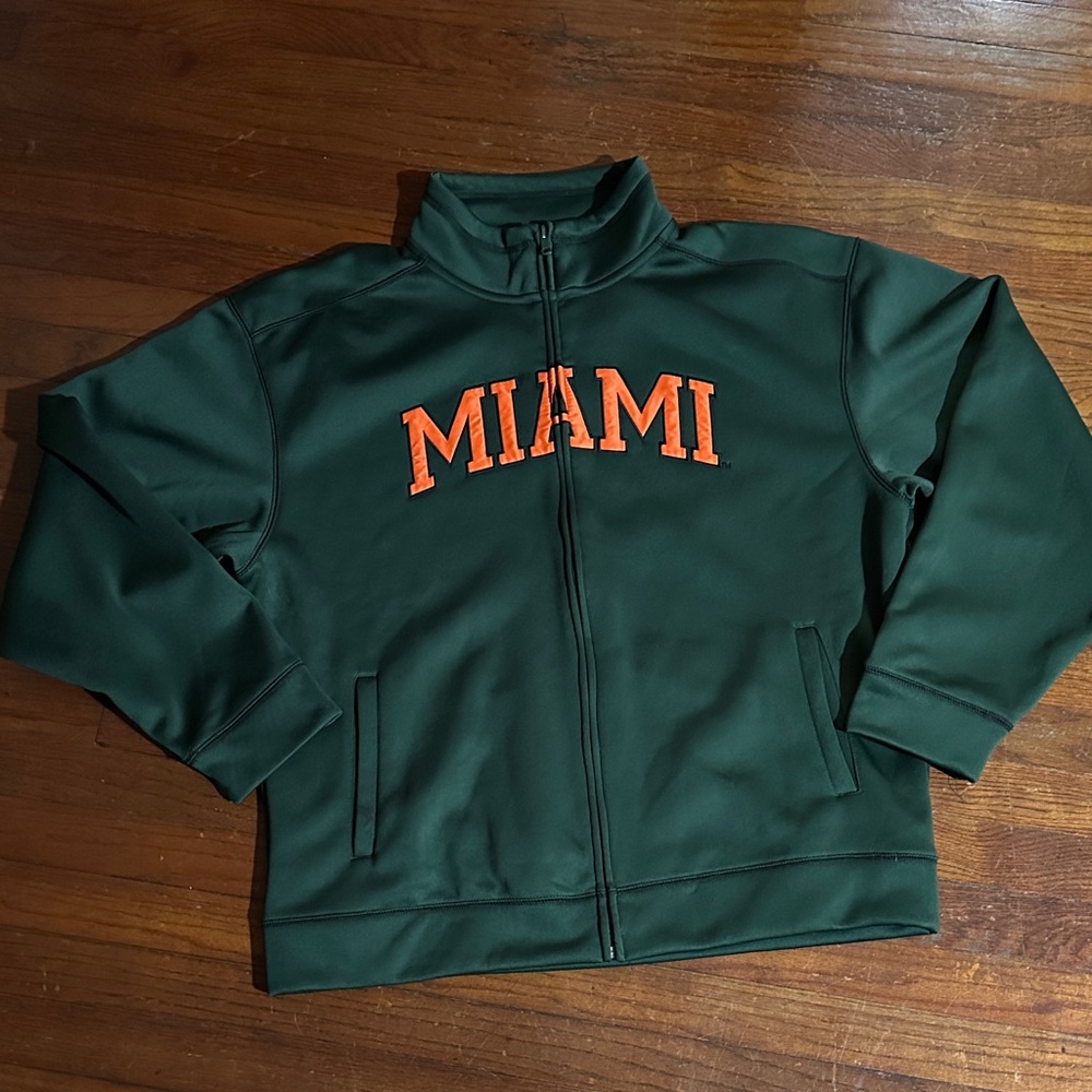 Campus Drive Green Miami Zip-Up Jacket